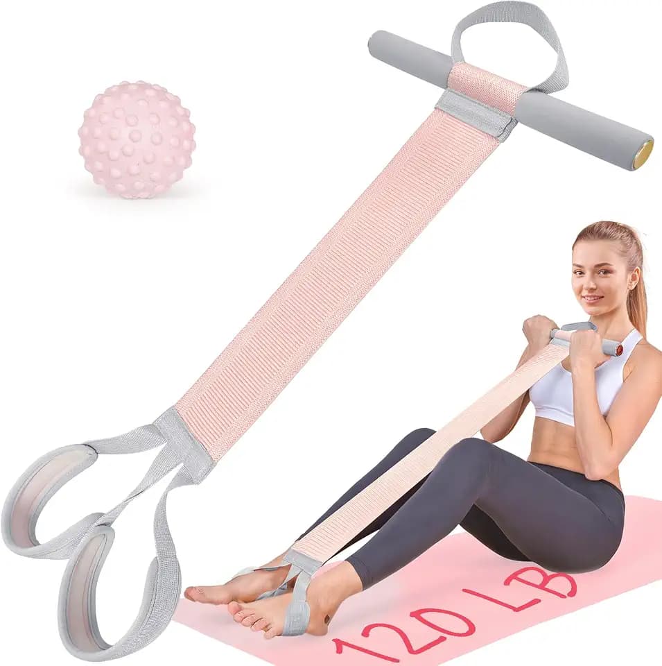 Widerstandsband mit Griffen, elastisches Übungsband, Widerstand für Training, 54,4 kg, Stretchband für Training zu Hause, Fitnessstudio, Workout-Band für Körperdehnung, Muskeltraining