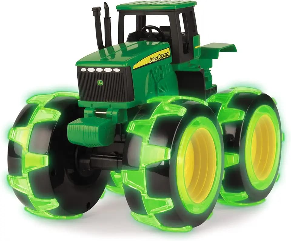 TOMY Monster Treads Lightning Wheels John Deere Monster Truck Tractor Toy