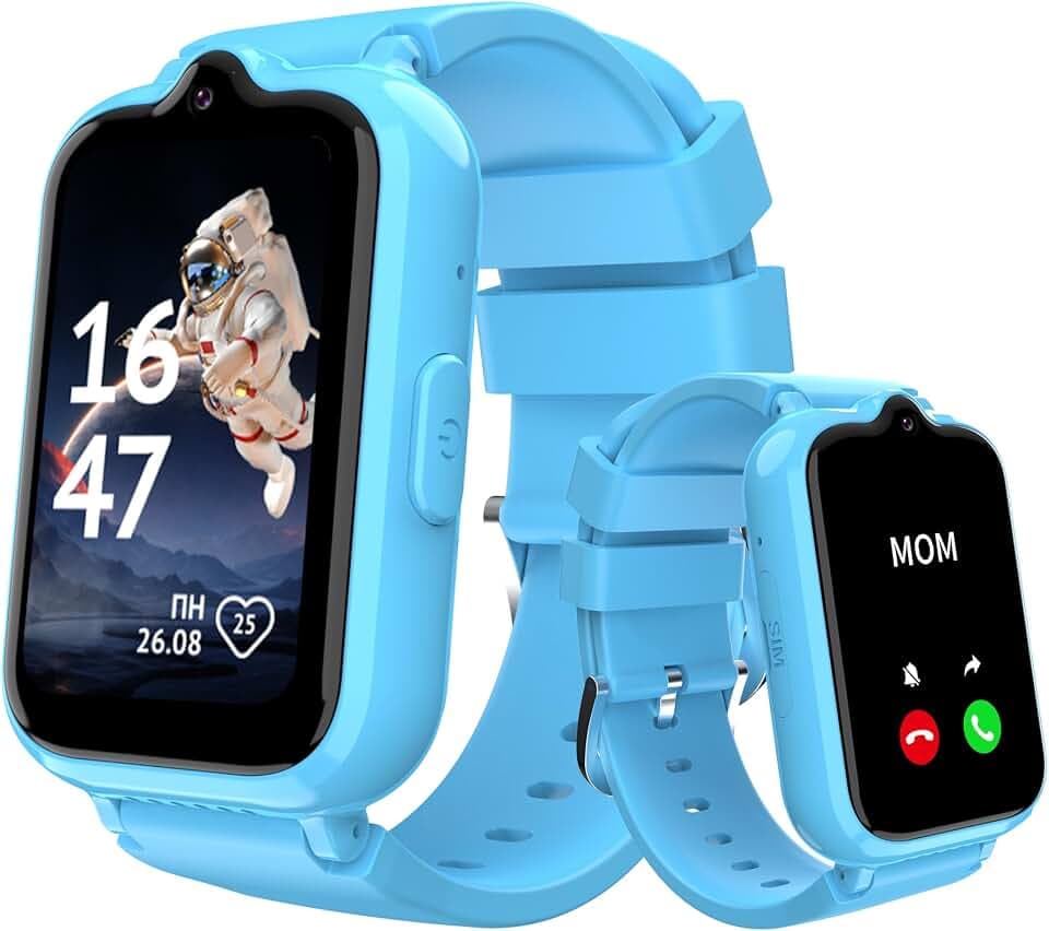 4G Kids Smart Watch with GPS Tracker Phone, Smart Watch for Boys Ages 5-12
