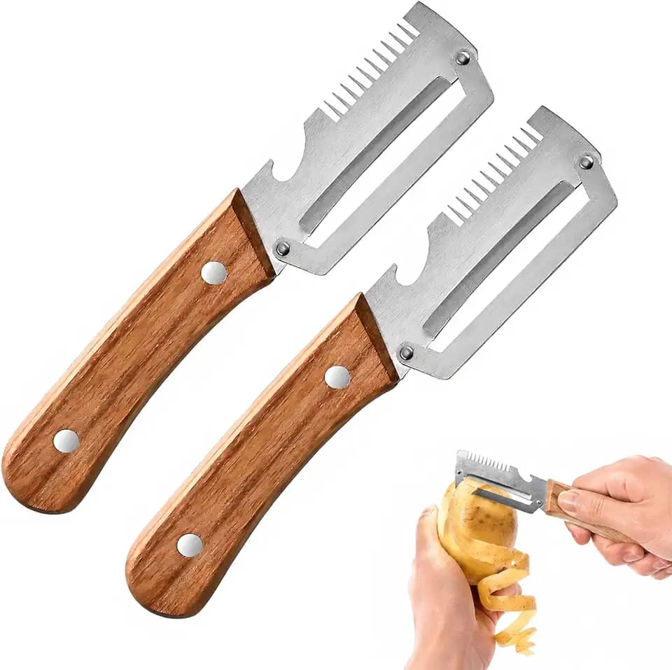Vegetable Peeler, 2026 Upgrade Multifunctional Stainless Steel Peeler, 3 in 1 Vegetable Peeler for Kitchen, Kitchen Gadgets Tool for Fruit Pumpkin Peeling Potato Carrot Veggie Peeler (2Pcs)