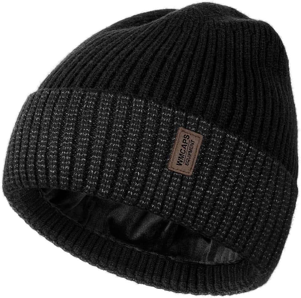 Wmcaps Wintermütze für Herren, gefütterte Thermo-Mütze