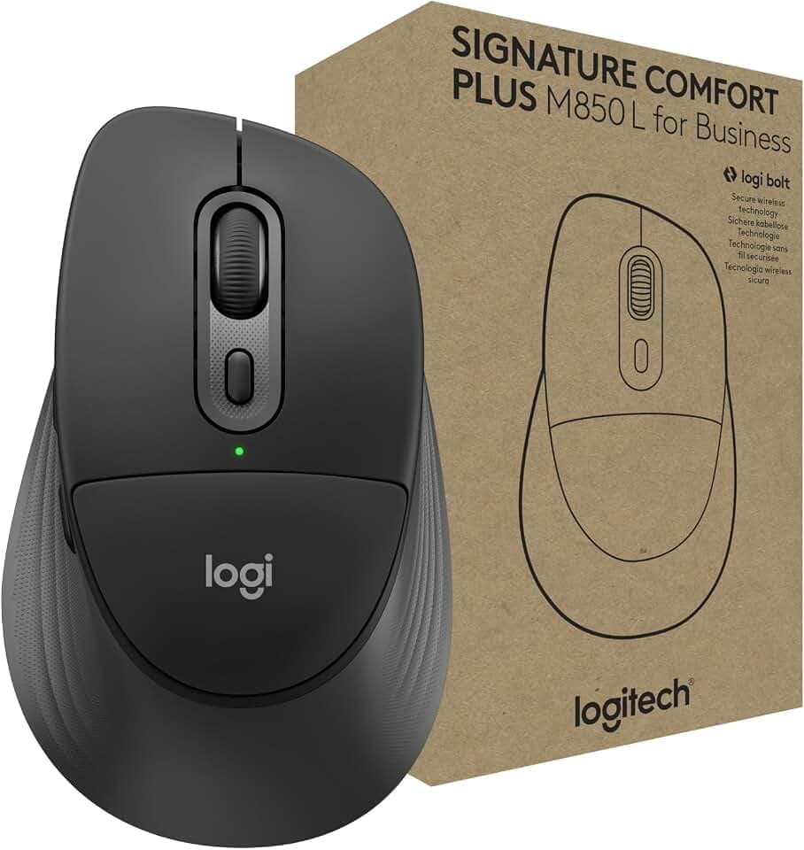 Logitech Signature Comfort Plus M850 L for Business, kabellose Maus