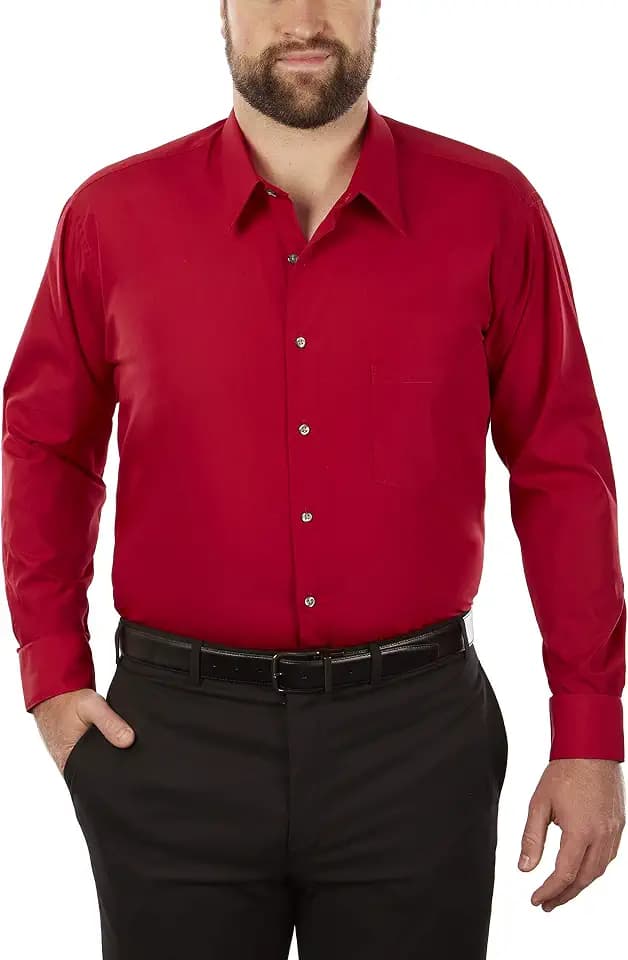Van Heusen Men's Big Fit Poplin Dress Shirt (Big & Tall)