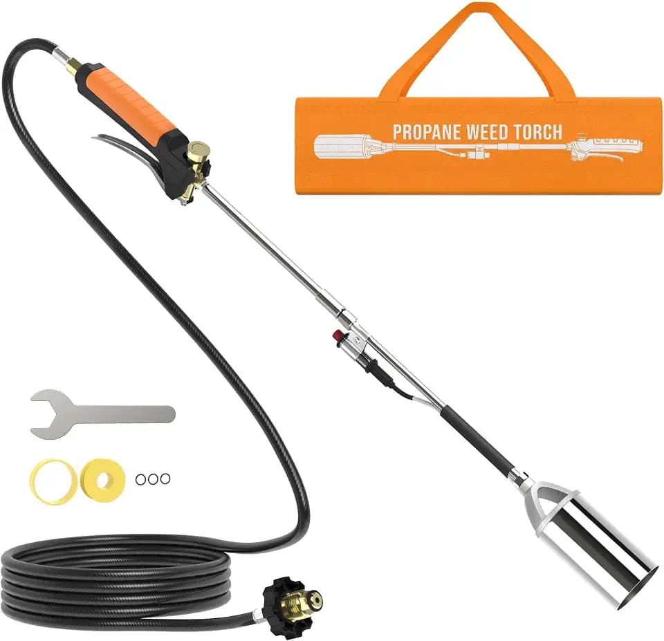 CALPOSE Propane Torch Weed Burner with 12FT Hose, 400,000BTU Output