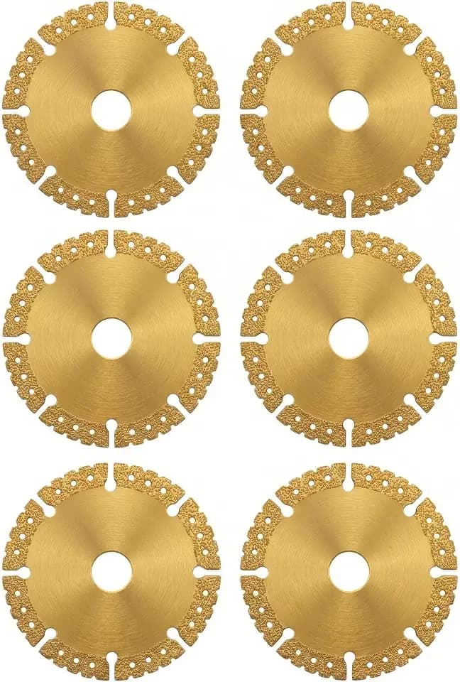 4.5" Diamond Blades for Angle Grinder, 6pcs Welded Heavy Duty Saw Blades