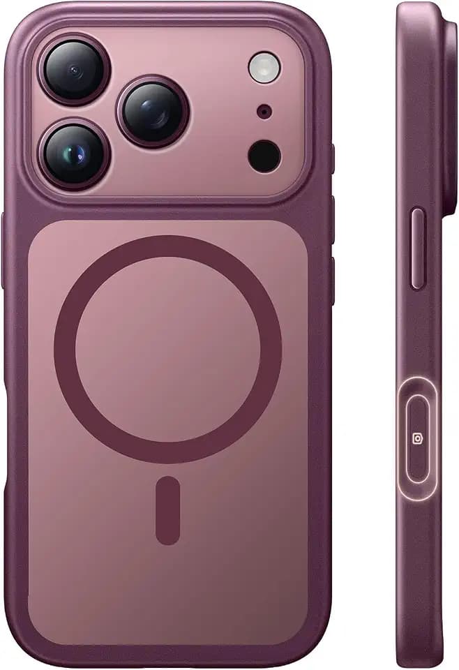 TAURI für iPhone 18 Pro Hülle 6,3 Zoll mit Mattrückseite - Burgunder