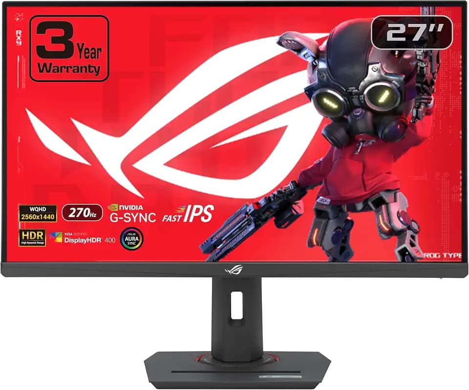 ASUS ROG XG27ACMG 27 Inch 1440p 270Hz USB-C G-SYNC HDR Gaming Monitor