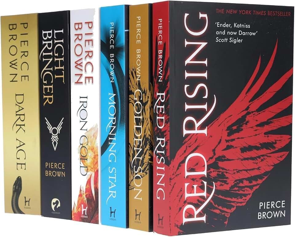red car The Red Rising Series 6 Books Collection Set (Red Rising, Golden Son, Morning Star, Iron Gold, Dark Age & Light Bringer) Paperback by Pierce Brown