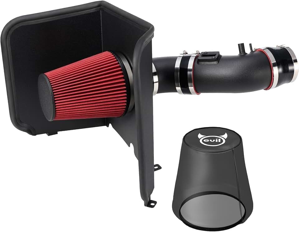 EVIL ENERGY Cold Air Intake Compatible for 2012-2021 Toyota Tundra 5.7L, Includes Heat Shield & Pre-Filter, Black