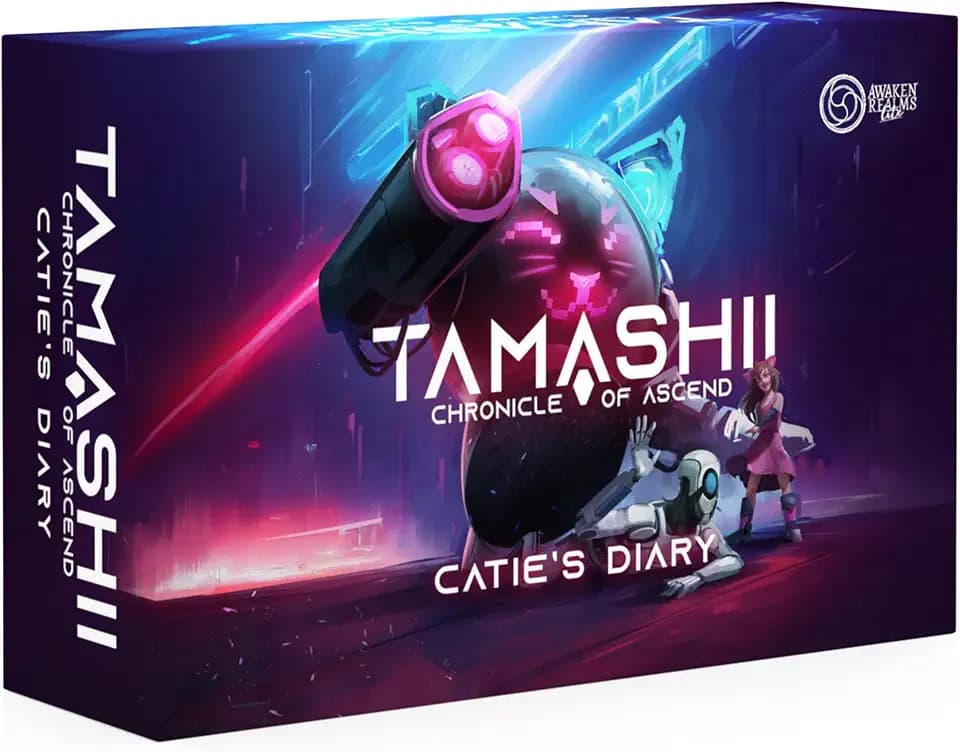 Tamashii: Chronicles of Ascend Catie's Diary Miniatures - Immerse Yourself in Catie's Whimsical World! Sci-Fi Strategy Game, Ages 14+, 1-4 Players, 45-90 Min Playtime, Made by Awaken Realms