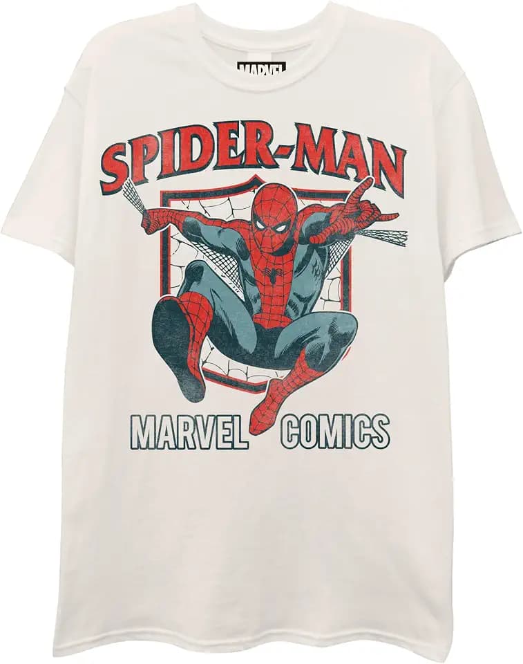 Marvel Men's Marvel Comics Spider-man Swinging Short Sleeve T-Shirt