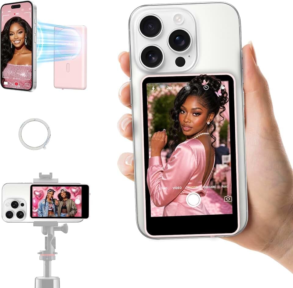 Rollei M4 Selfie Monitor Screen for iPhone 17 Series, Vlog Screen Mirroring