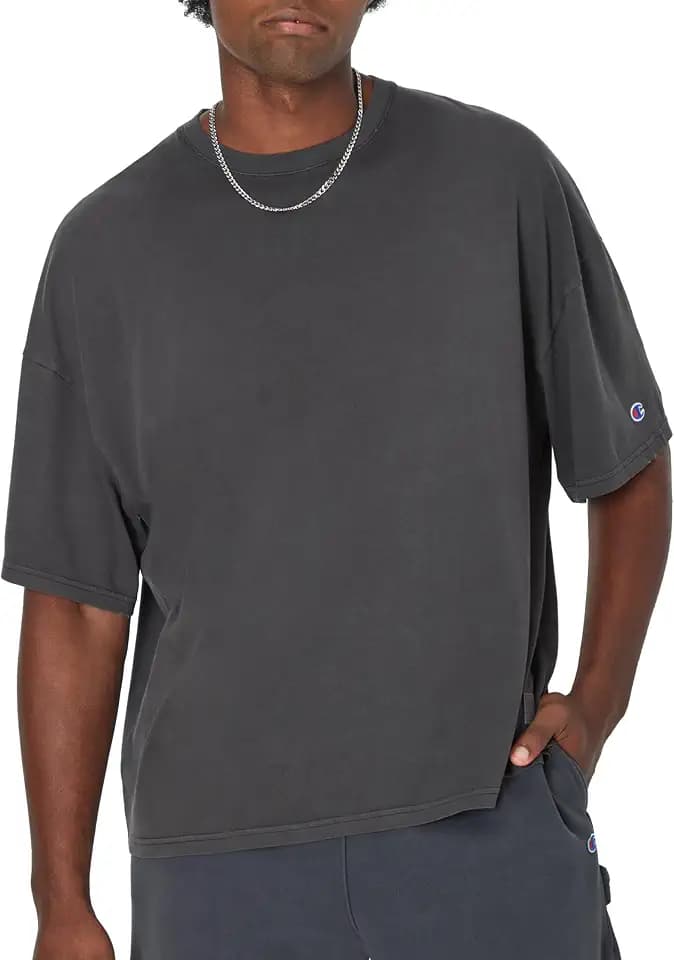 Champion Men's Riggins Drop Shoulder T-Shirt, Dry Goods Label