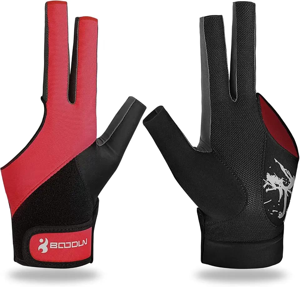 YFY Billiard Pool Gloves for Left Hand 3 Finger, Splicing Process, Snooker Cue Sport Glove Popular Sizes for Men & Women