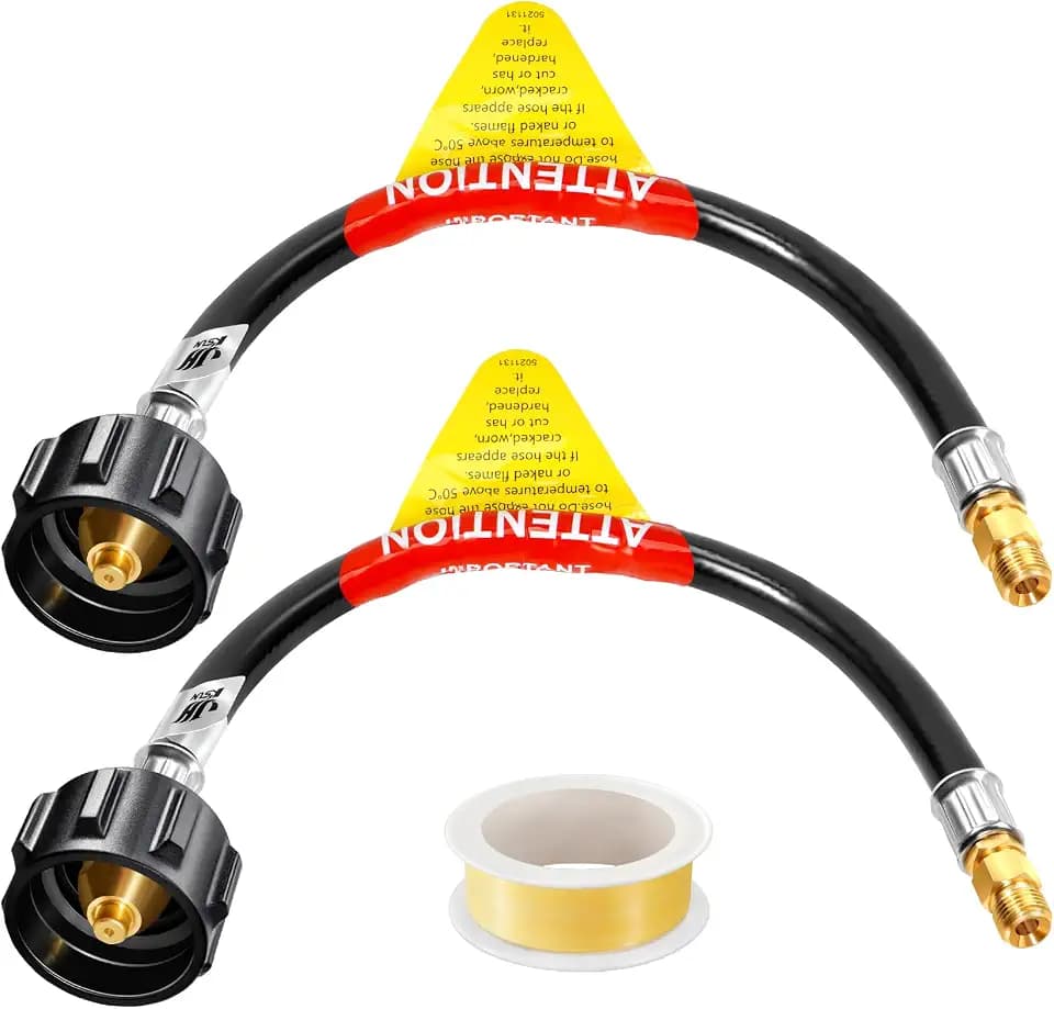 GasSaf 12 inch RV Propane Hose 1/4" Inverted Camper Propane Hose