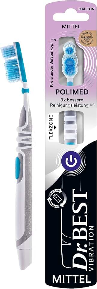 Dr.BEST Vibration Polimed Zahnbürste, Mittel (1 Stück)