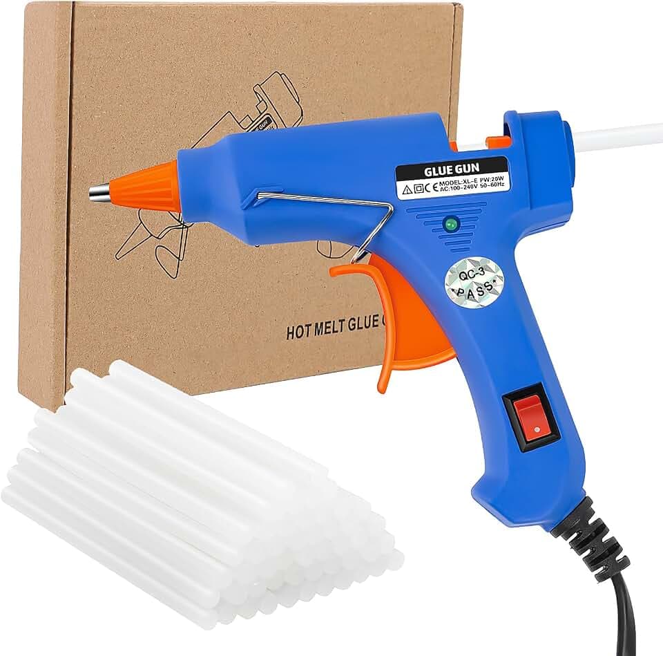 talifoca Heißklebepistole Klebepistole+ 40 Heißklebesticks, Heissklebepistole Klebesticks Klebepistole Set für DIY Kunst Industriell Kleine Handwerk in Haus & Büro, 20W Klebepistolen