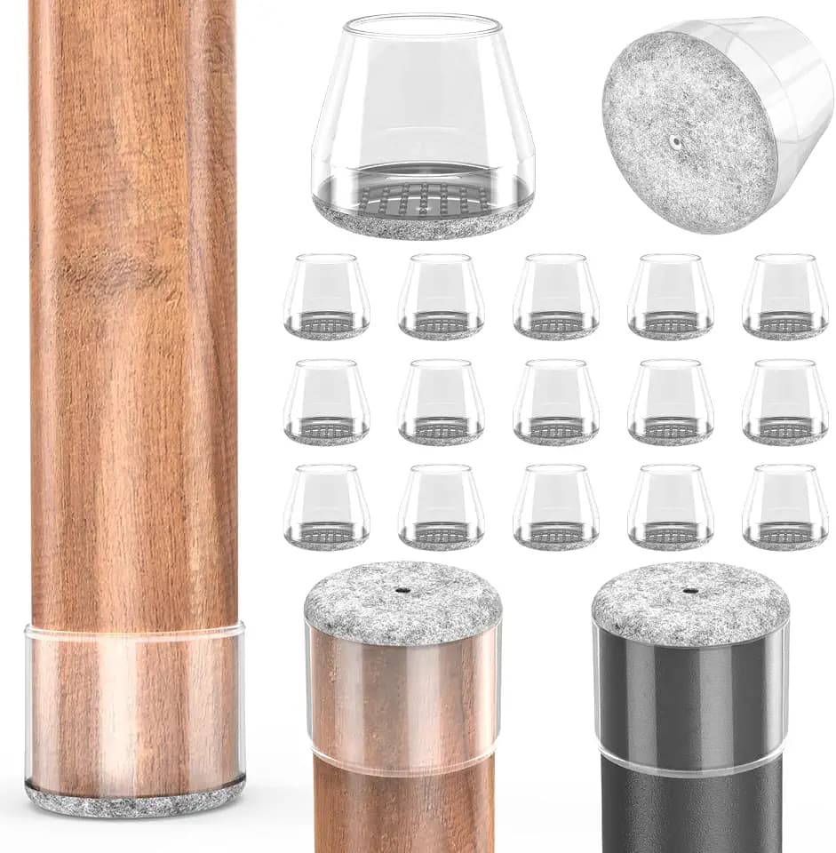 Chair Leg Floor Protectors (Fit:1.62-2", Clear).