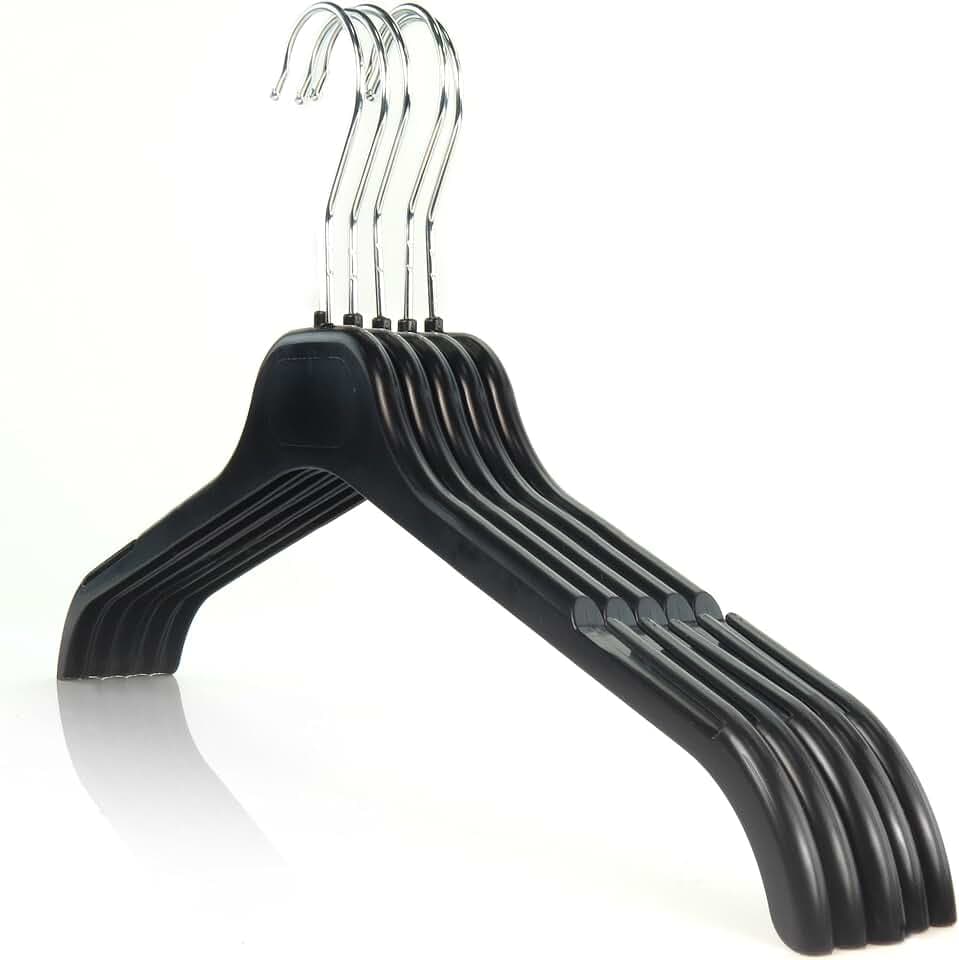 Hangerworld 30 Platzsparende Schwarze Kleiderbügel 43cm Robuster Kunststoff