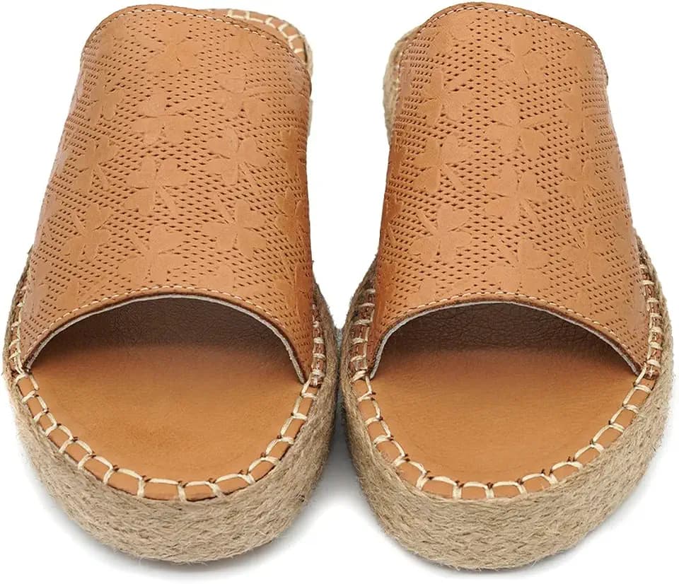 Bonateks Damen DERBTRLK100066 Wedge Sandal, Brown, 36 EU