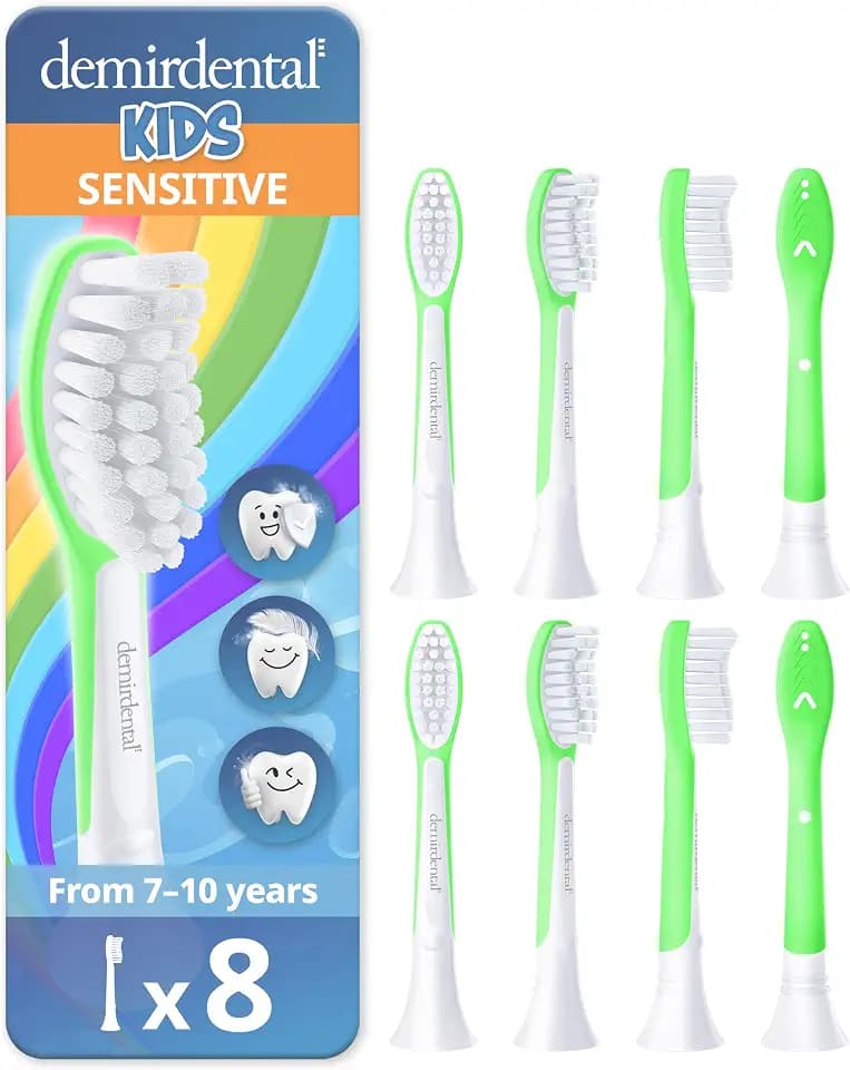 8-Pack Replacement Toothbrush Heads Compatible with Sonicare Kids