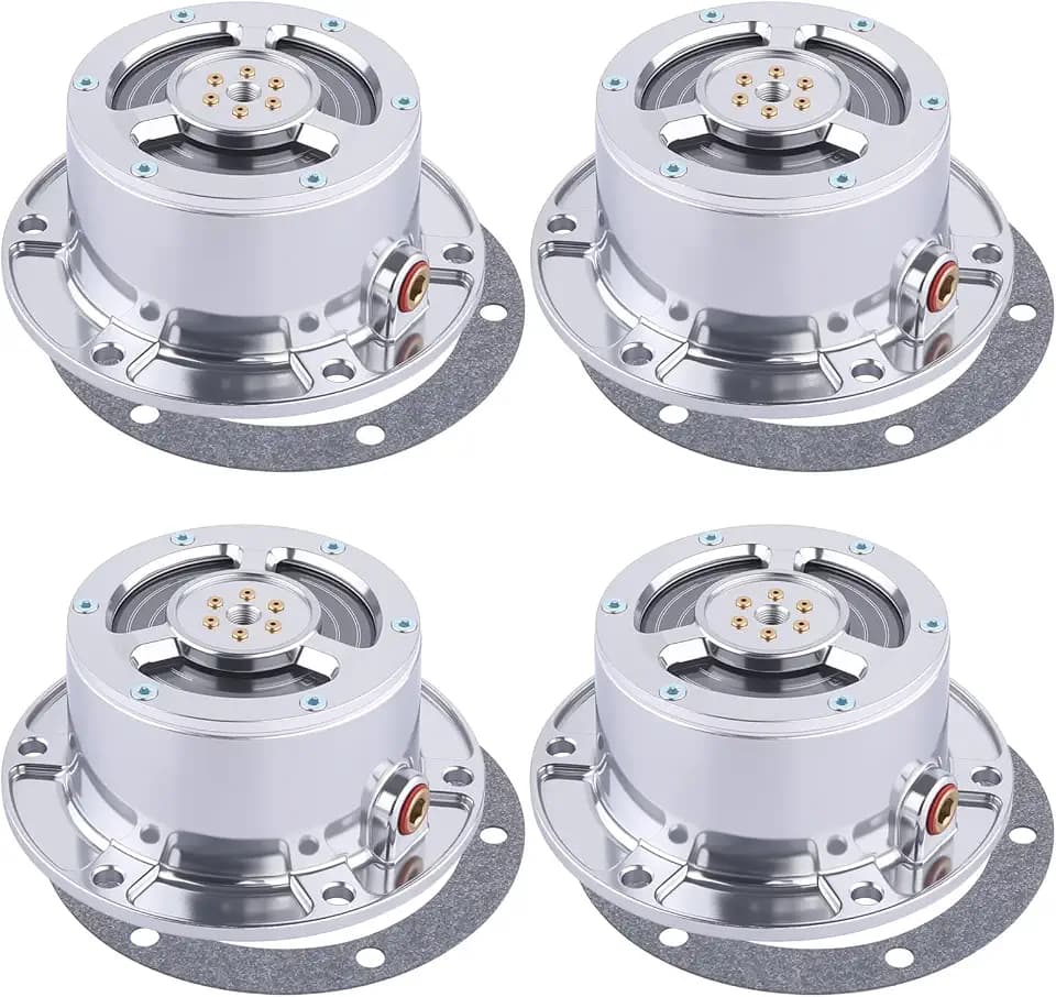 CheeMuii 4 Pack 343-4370 Trailer Hub Caps Kit with Gaskets for Trailer Axle