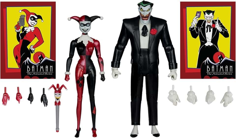 Batman: The Animated Series DC Direct Action Figures Harley Quinn & The Joker (Mad Love) (Gold Label) 18 cm