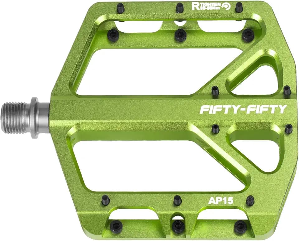 FIFTY-FIFTY Mountain Bike Pedals, Non-Slip Aluminum Bicycle Flat Pedals