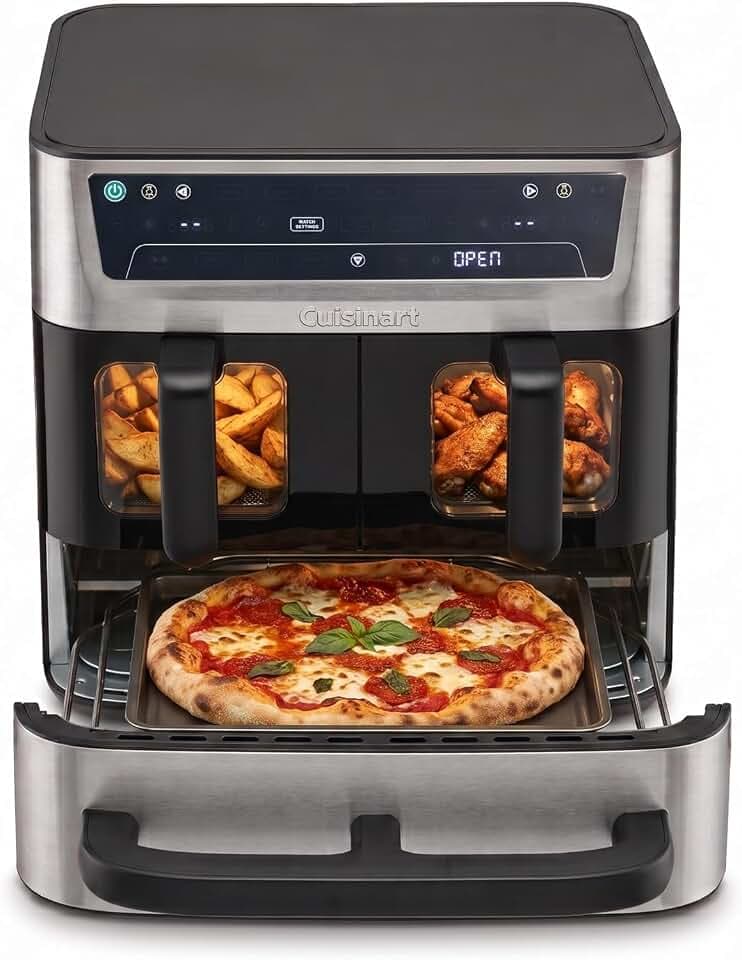 Cuisinart Heißluftfritteuse 3 Kammern 13,6L, Air Fryer & Ofen, PFAS-frei