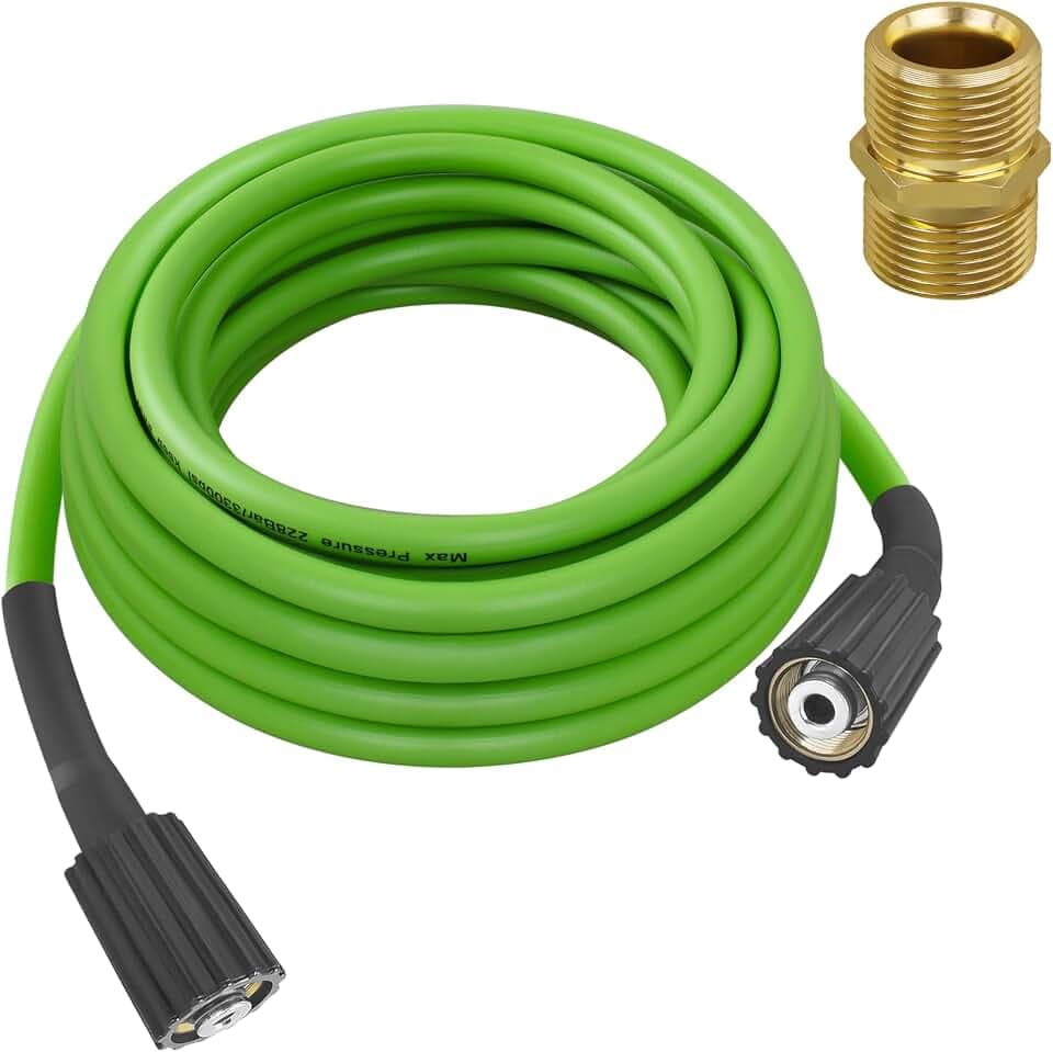 25FT Universal Pressure Washer Hose for Greenworks Power Washer 3300 PSI