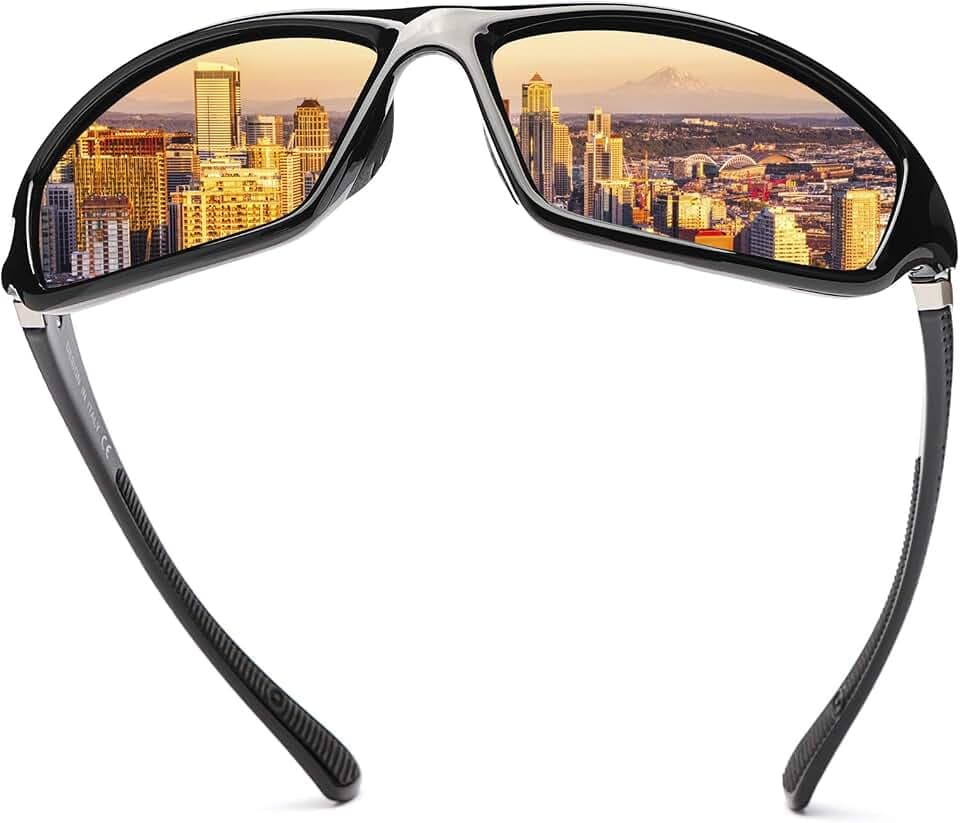 YIMI Polarisierte Sportbrille Sonnenbrille Fahrradbrille mit UV400 Schutz für Herren Autofahren Laufen Radfahren Angeln Golf