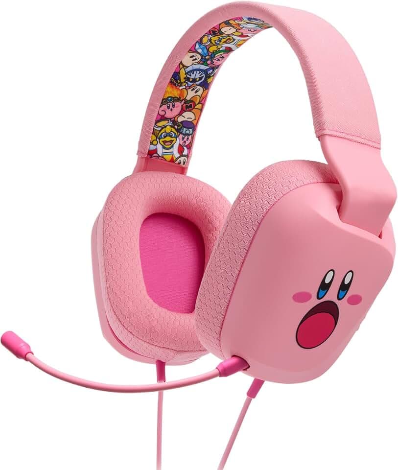 PowerA Wired Stereo Headset for Nintendo Switch and Switch 2 - Kirby Mouthful, 3.5 mm, Wired, Stereo, Officially Licensed
