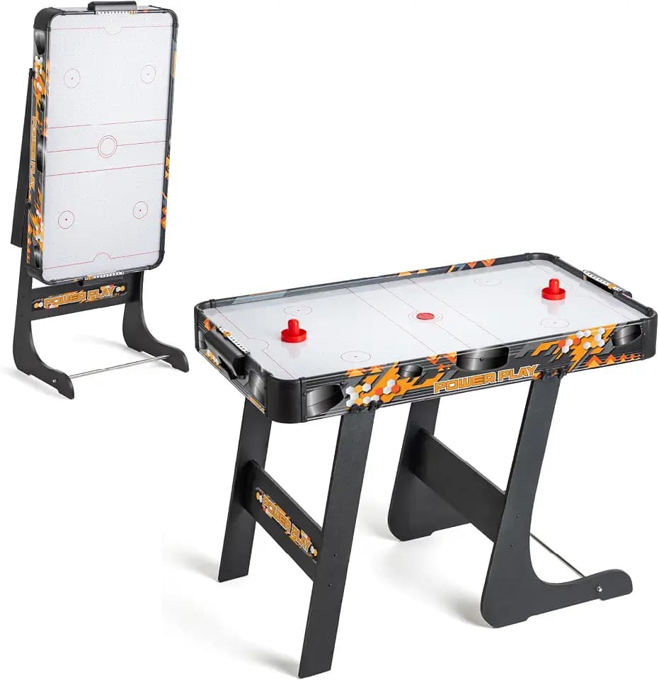 Powerplay 91 cm Air Hockey Tisch, Mini Air Hockey Fußballspiel für Kinder & Erwachsene, kompakt & tragbar, einfache Lagerung, Geschenk für Jungen und Mädchen