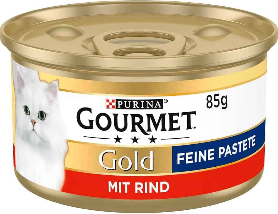 GOURMET Gold Feine Pastete, mit Rind, 12 x 85g