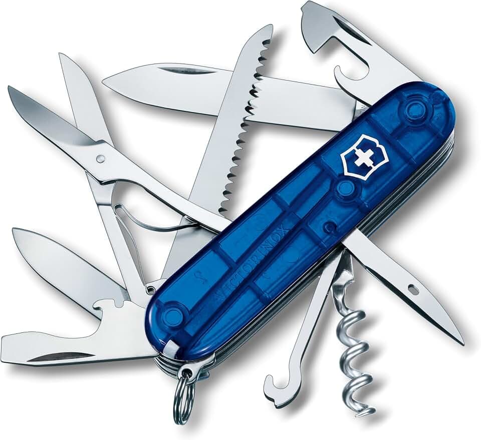 Victorinox Schweizer Taschenmesser Huntsman, Multitool, 15 Funktionen, Blau