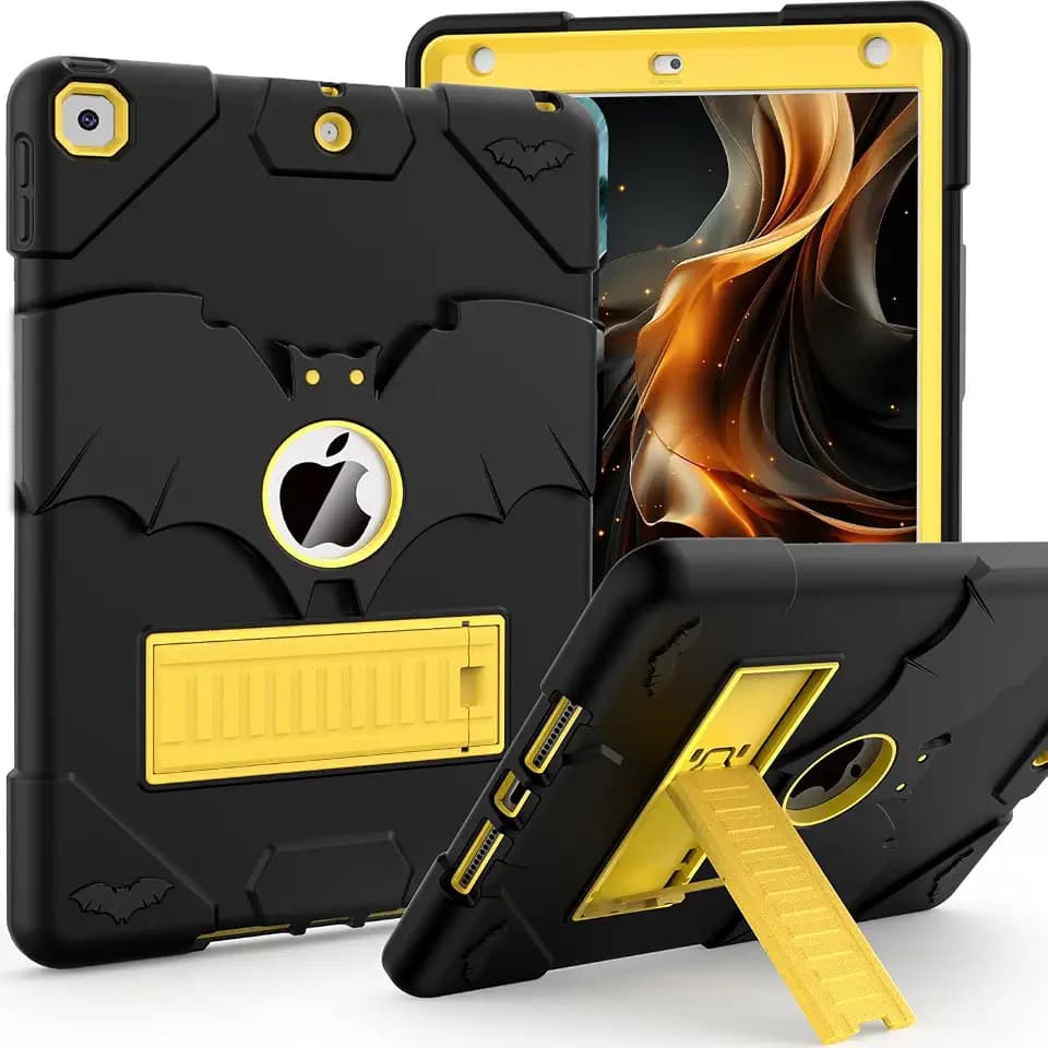 Kinder-Schutzhülle für iPad 9. Generation/iPad 8. Generation/iPad 7. Generation, iPad 10,2 Zoll Hülle 2021/2020/2019, strapazierfähig, stoßfest, robust, 25,9 cm (10,2 Zoll), für Jungen und