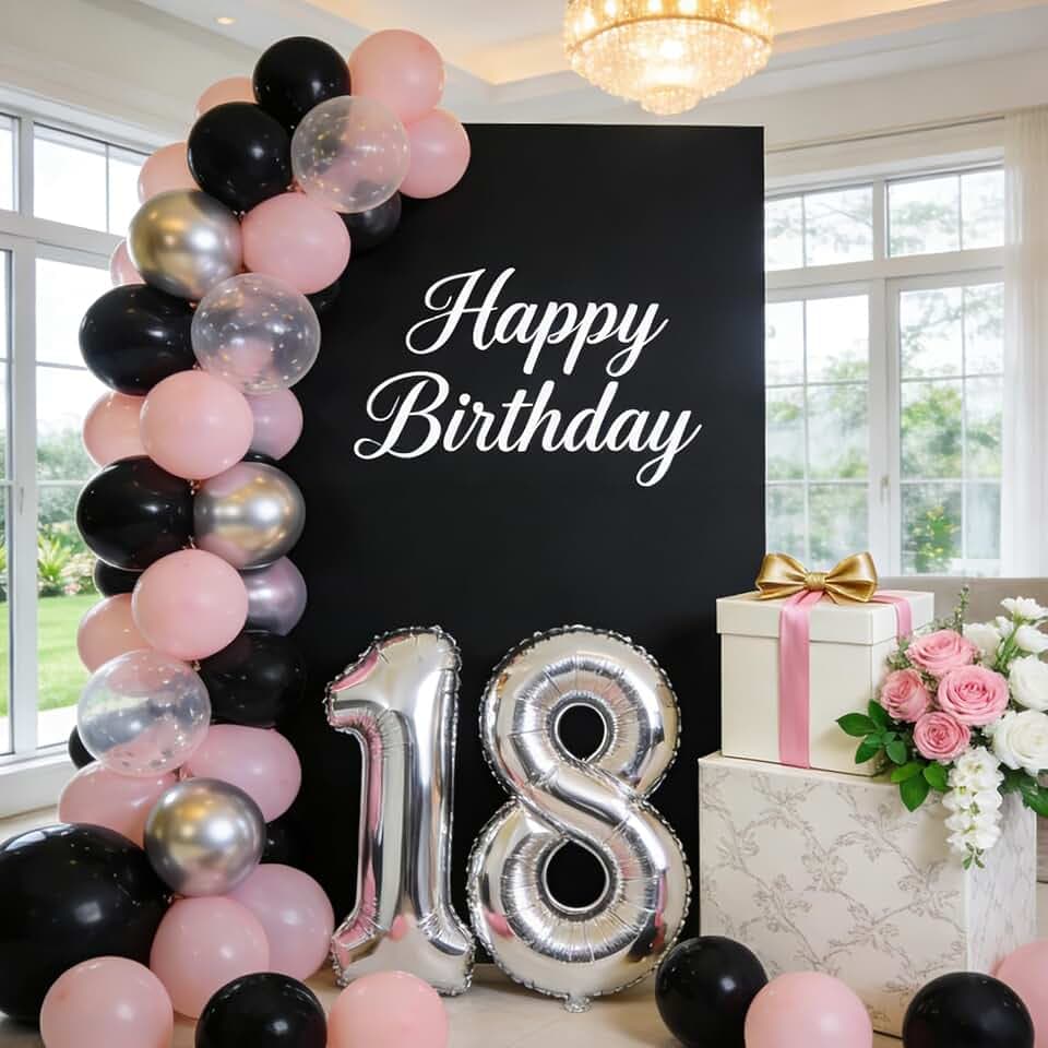 magalo Square Arch Backdrop Covers Black 6.6FT x 4FT Spandex Fitted Stretchy Wedding Arch Cover for Bridal Shower Baby Shower Photo Photography Background Banquet Decorations