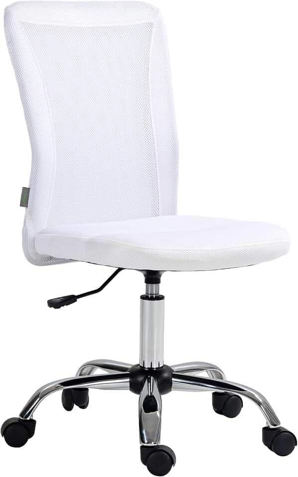 Vinsetto Ergonomischer Bürostuhl höhenverstellbar Weiß