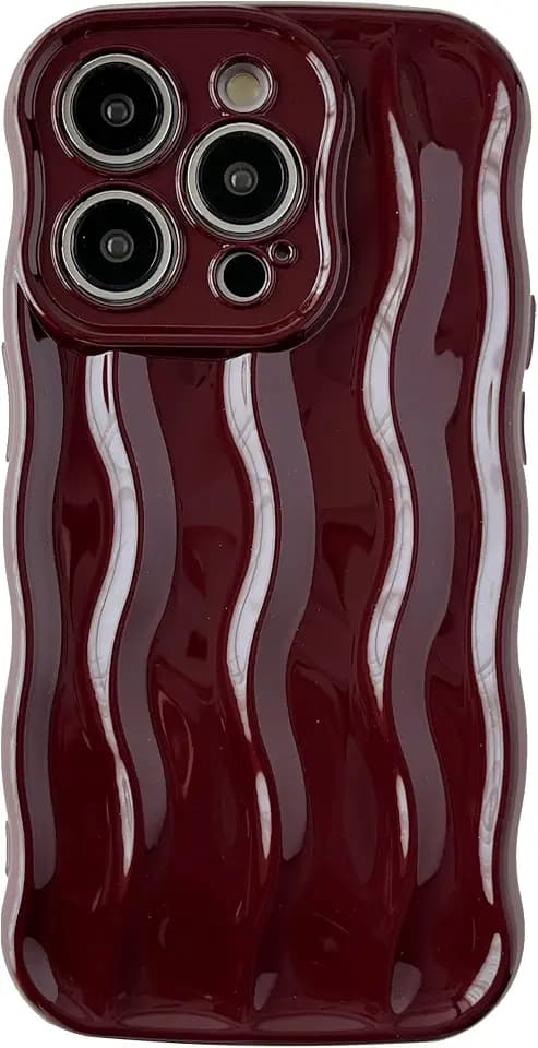 Caseative for iPhone 15 Pro Case, Wine Red