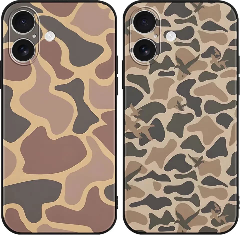 2 Pack Brown Camo Phone Case for iPhone 17 6.3"