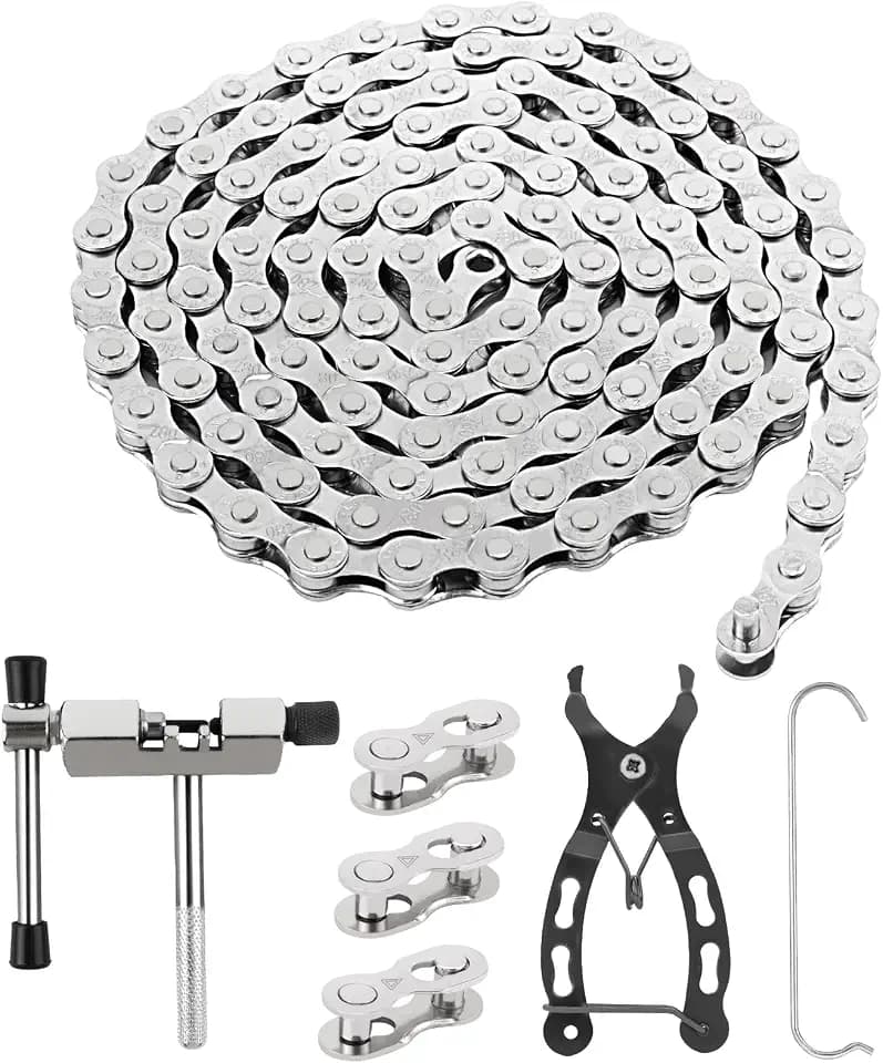 Fahrradkette, 6/7/8 Fach Fahrrad Kette 1/2 x 3/32 Inch 116Glieder