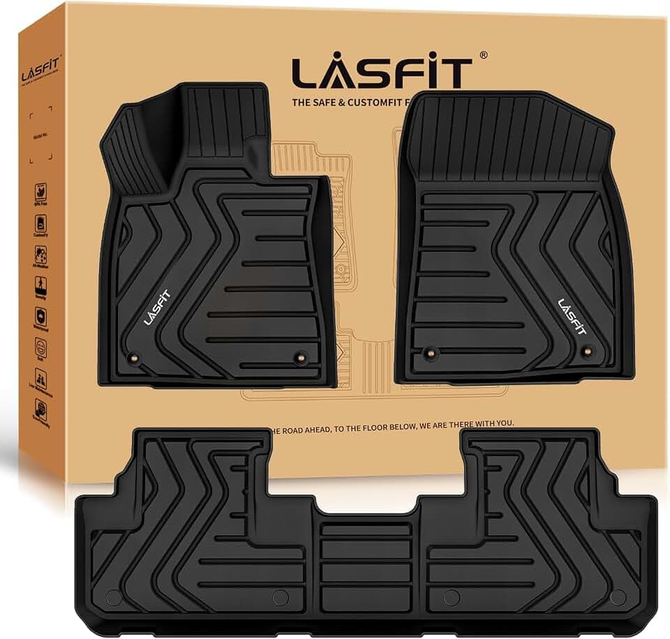 LASFIT Floor Mats for Lexus RX350 RX450h 2016-2022, Black