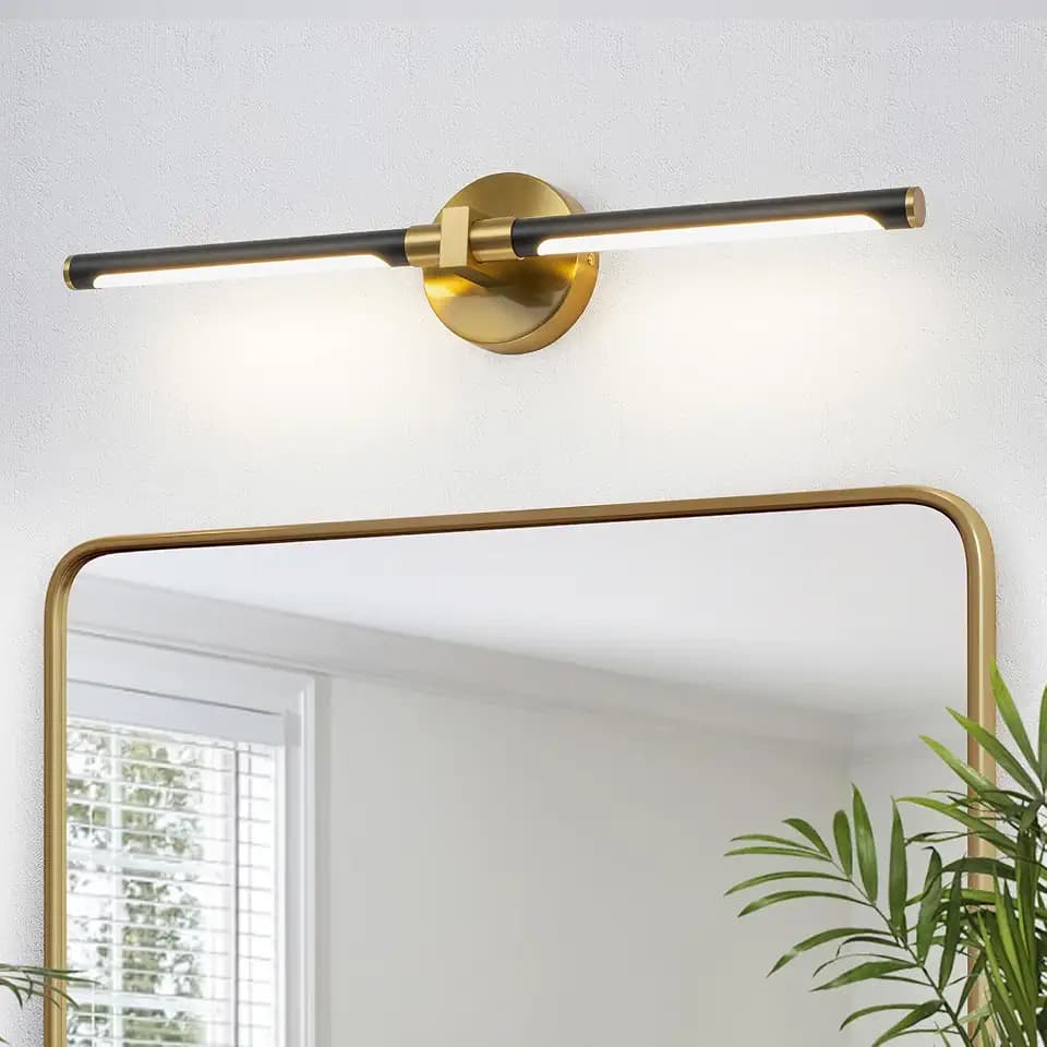 2026 Upgrade Vanity Lights, 24", Black and Gold Bathroom Light Fixture