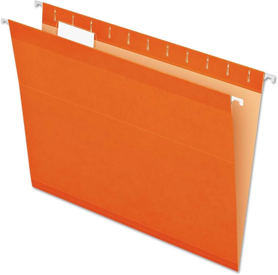 Pendaflex Hängeregistraturen, verstärkt, Briefgröße, orange, 1/5 Schliff, 25/BX (4152 1/5 ORA)