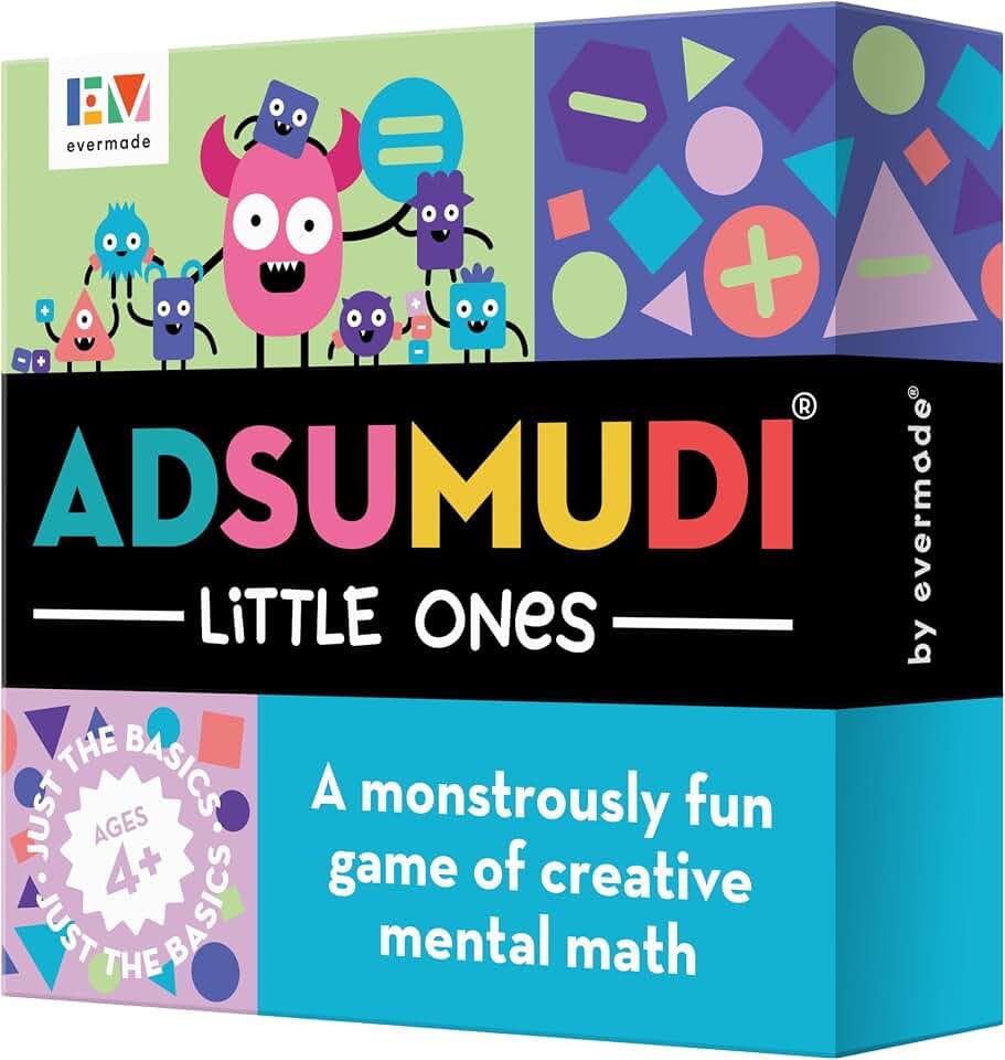 Adsumudi Mathe-Spiel – Die Kleinen – Das entzückende lustige Spiel für clevere Kinder, um ihre Addition, Subtraktion und geistige mathematische Fähigkeiten zu steigern, ideal für Kinder ab 4 Jahren