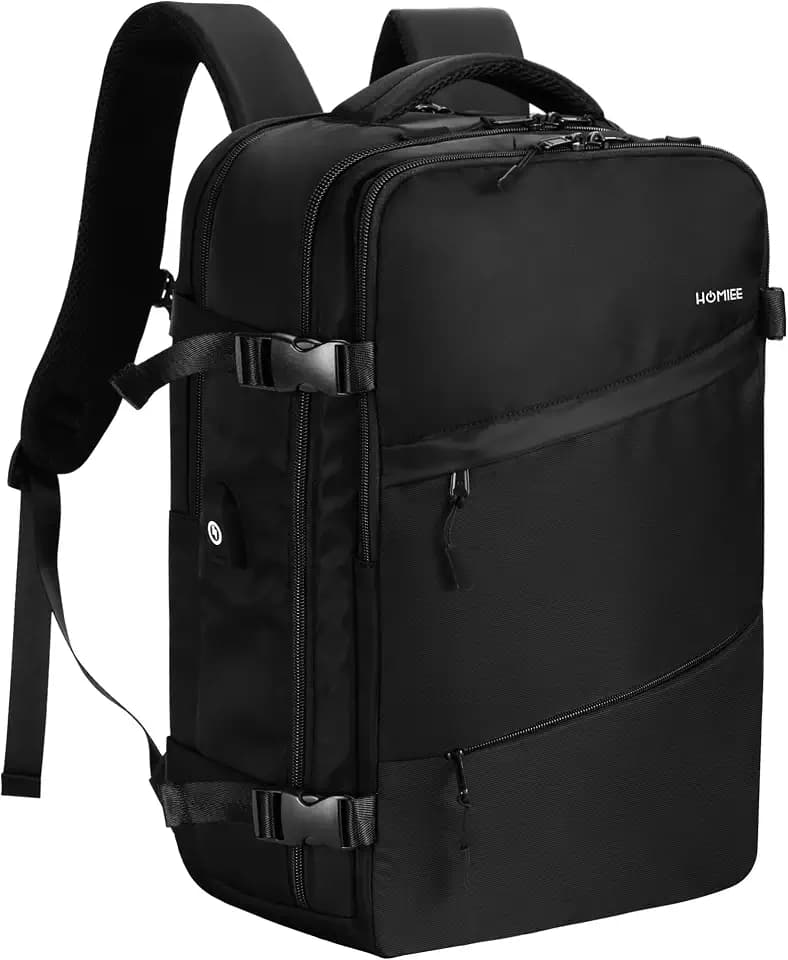HOMIEE Airline Approved Travel Laptop Backpack Personal Item Carry-On Bag