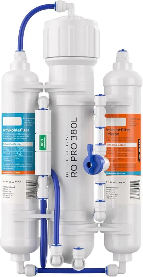 Measury Osmoseanlage Aquarium für bis zu 380L pro Tag - Umkehrosmoseanlage