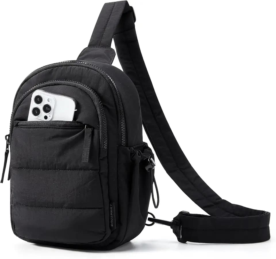 BAGSMART Small Sling Bag for Women, Puffer Crossbody Bag Hobo Handbag