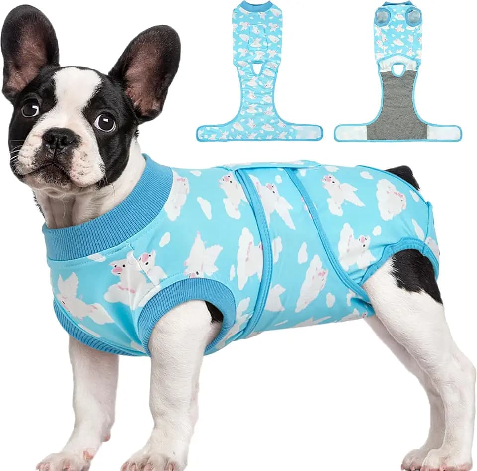 Kuoser Recovery Suit for Dogs Cats, Soft Dog Surgery Suit Female Male Spay