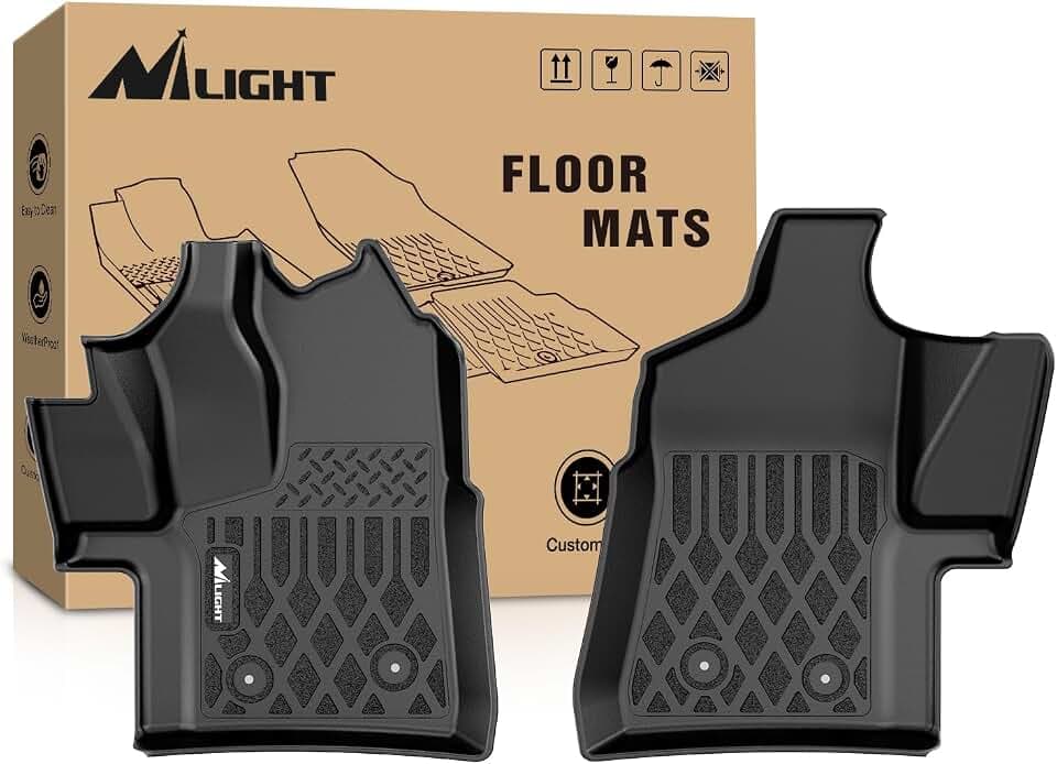 Nilight TPE Floor Mats for Ford Transit 150 250 350 350HD Vinyl Floor